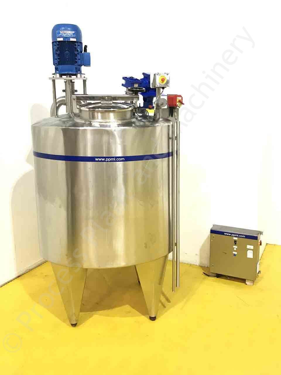 Used 2,000 Ltr Stainless Steel Tank with Silverson High Shear Batch Mixer & Paddle MixerPPM Ltd